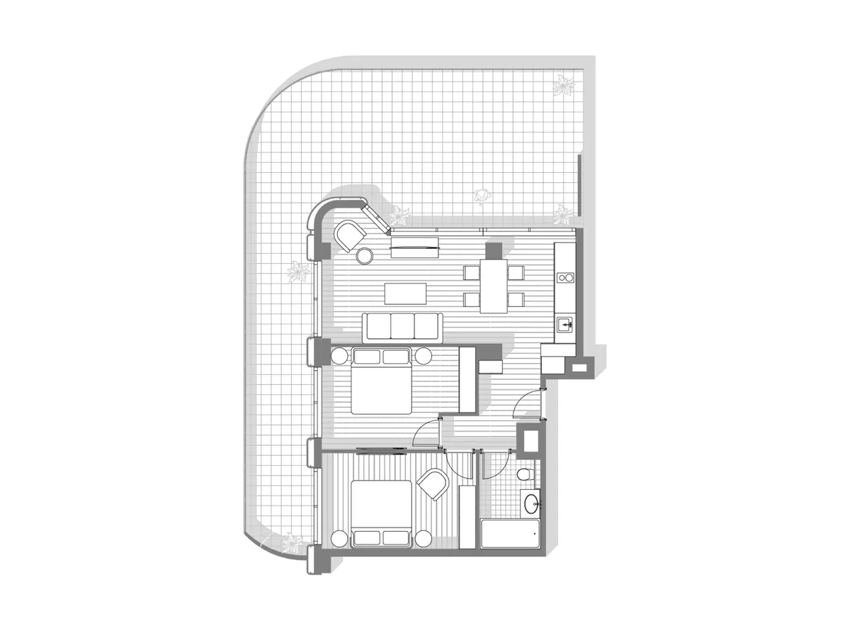 2 Bedrooms, 131.65 m²